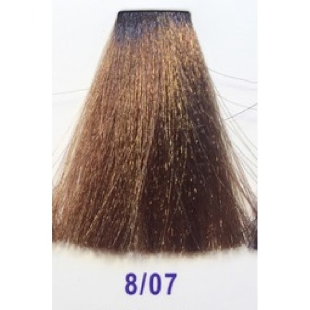 8/07 Крем-фарба для волосся з низьким вмістом аміаку DCM HOP Complex Hair Color Cream натуральный блондин светлый песочный, 100 мл