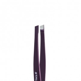 Пинцет для бровей EXPERT 11 TYPE 3v (широкие скошенные кромки), фиолетовый