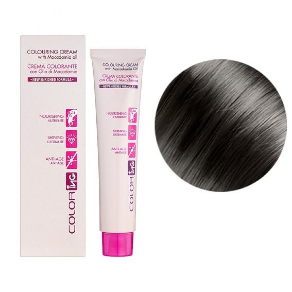 Крем-краска для волос ING Professional Colouring Cream with Macadamia oil 6.17 блондин темное дерево, 60 мл