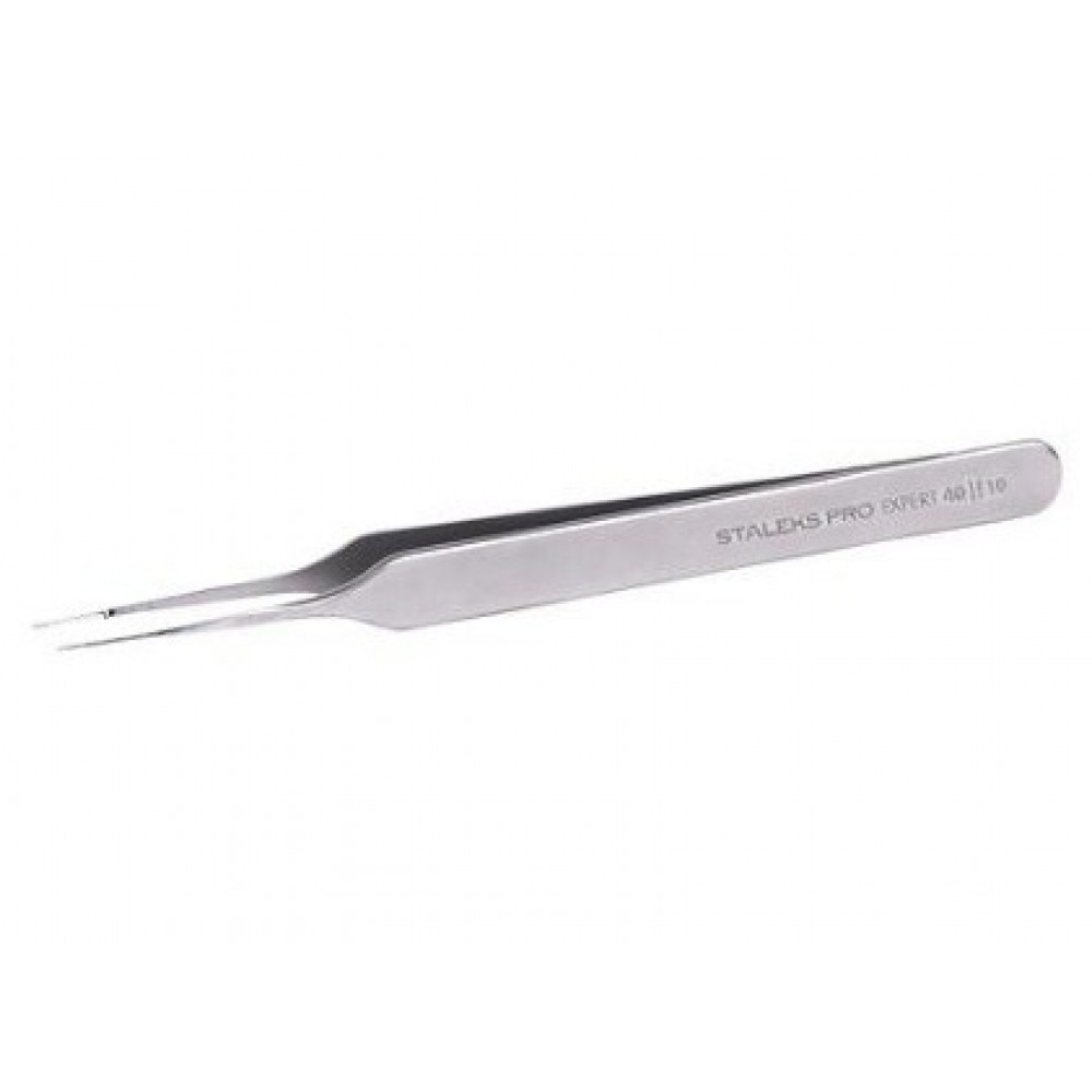 Пинцет профессиональный для ресниц STALEKS EXPERT 40 TYPE 10 (прямой)