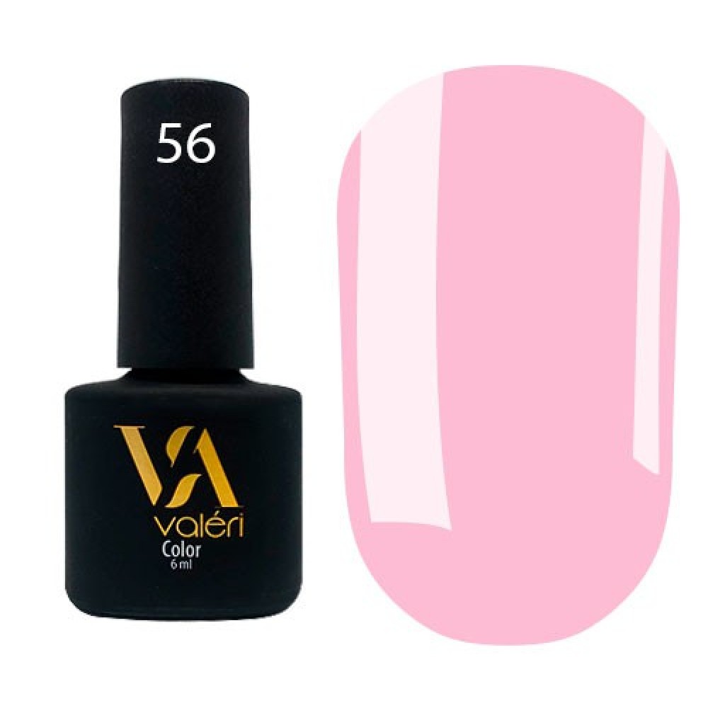 Гель-лак Valeri Color № 056 (клубничный коктейль, эмаль), 6 мл