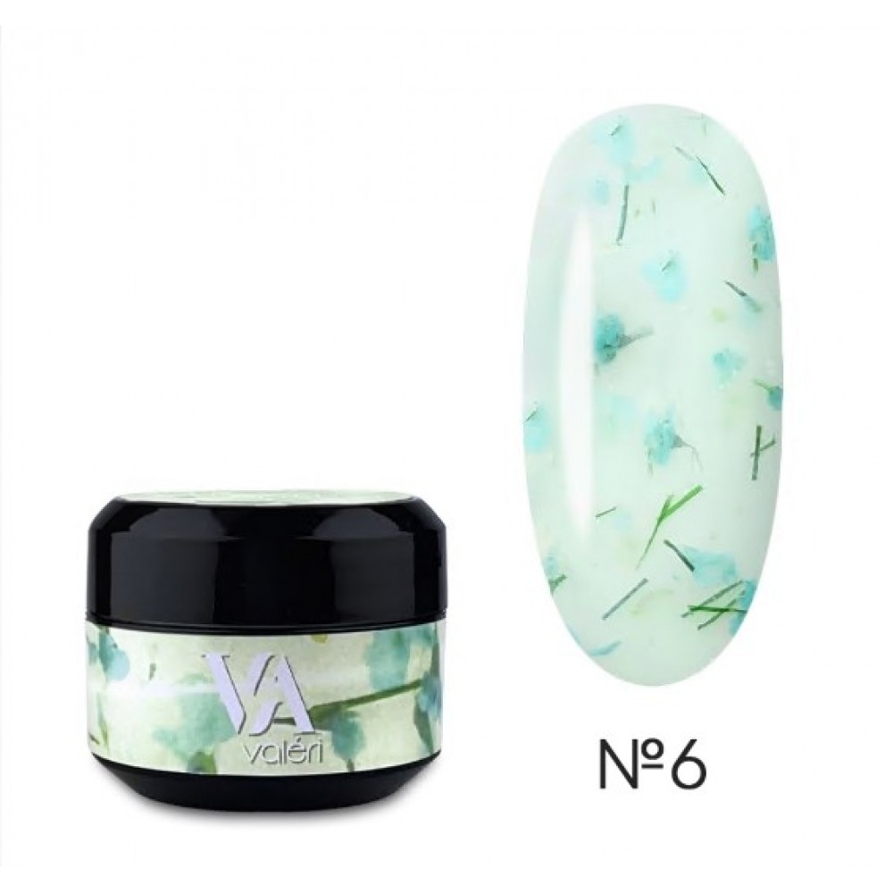 Гель с сухоцветами Valer Flower garden gel №6, 5 мл
