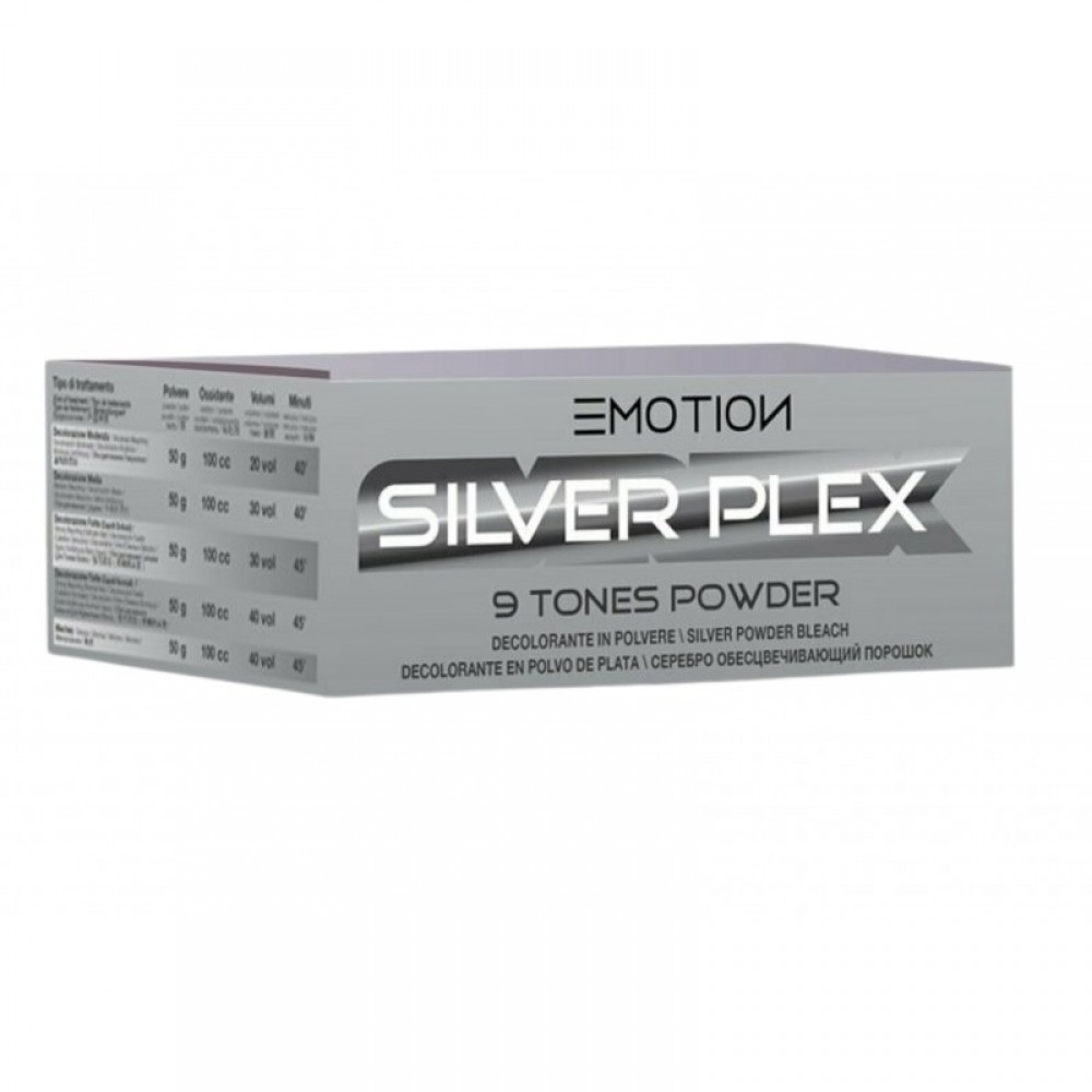 Обесцвечивающая пудра серебристая SILVER PLEX EMOTION, 500 г