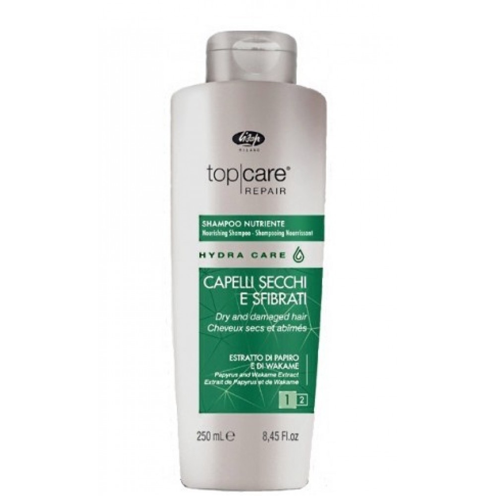 Поживний шампунь для пошкодженого волосся LISAP Top Care Repair Hydra Care Nour. shampoo, 250 мл
