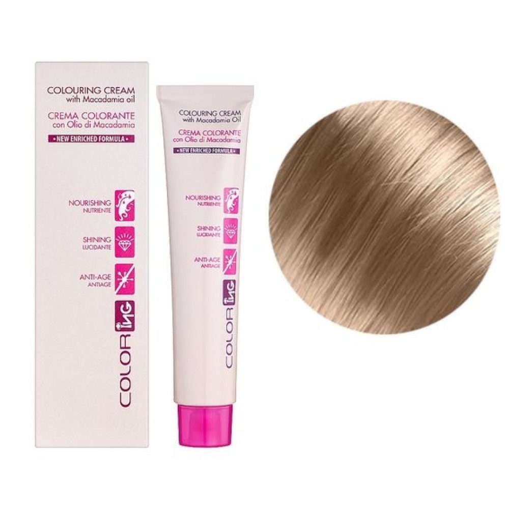 Крем-краска для волос ING Professional Colouring Cream with Macadamia oil 10.32 платиновый блондин бежевый, 60 мл