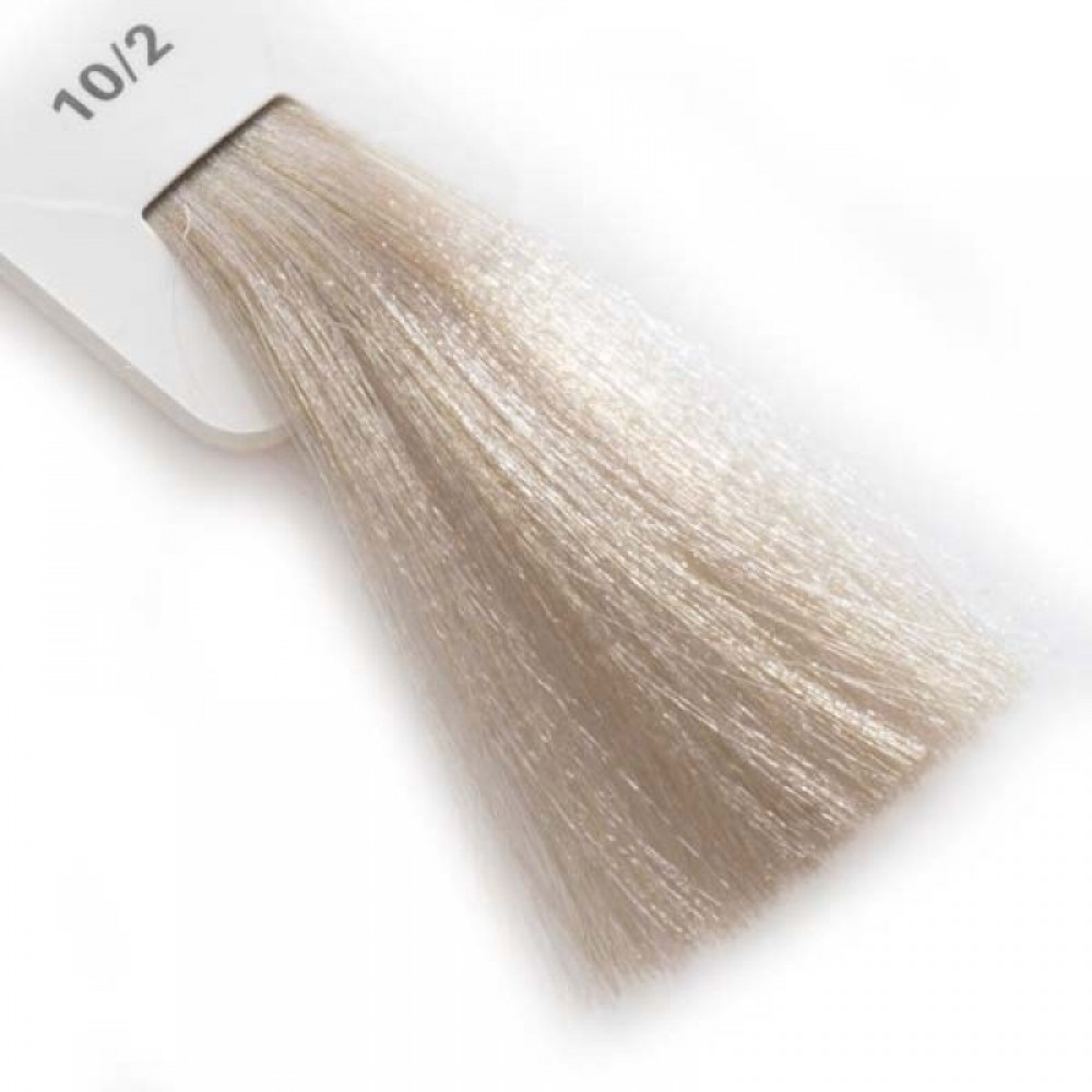 Крем-краска для волос Lisap LK Creamcolor OPC 10/2, ультрасветлый блондин пепельный, 100 мл