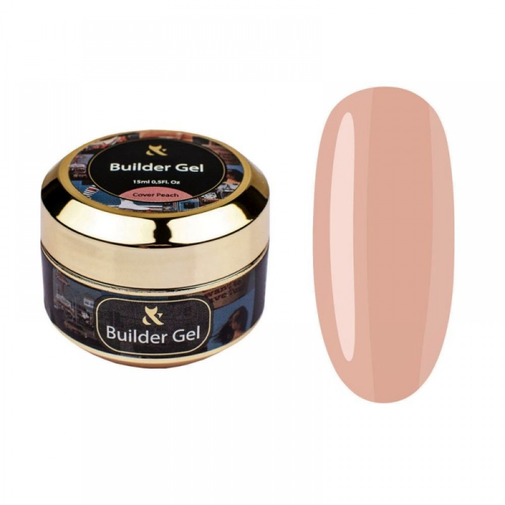 Гель для моделирования камуфлирующий (персиковый) F.O.X Builder gel Cover Peach, 15 мл