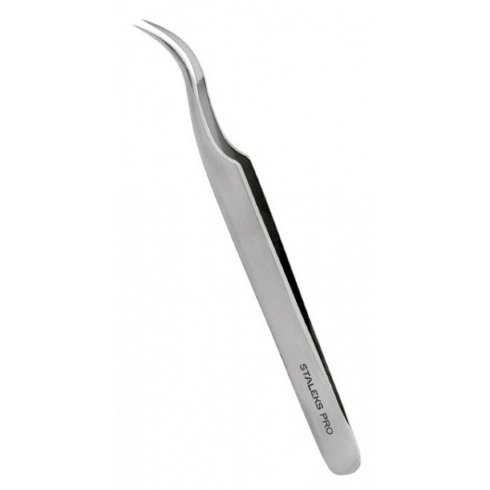 Пинцет профессиональный для ресниц STALEKS EXPERT 41 TYPE 1 (изогнутый)