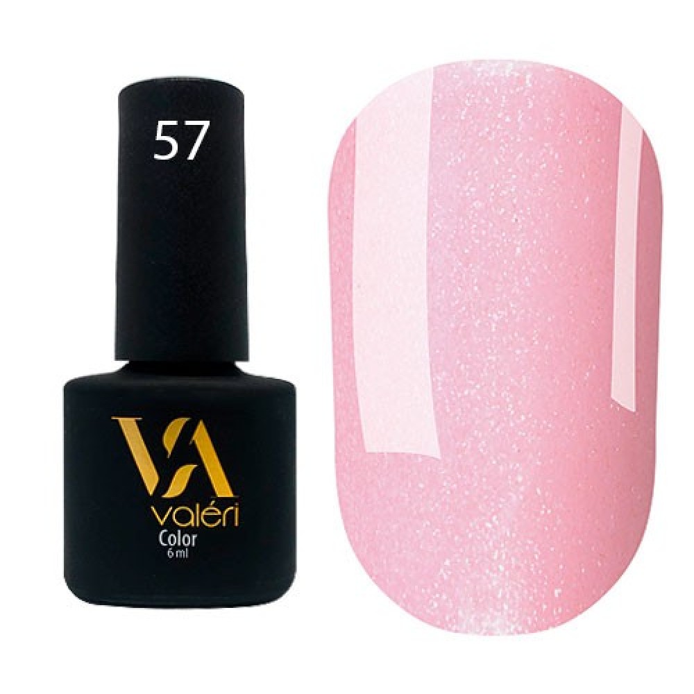 Гель-лак Valeri Color № 057 (розовый, микроблеск), 6 мл